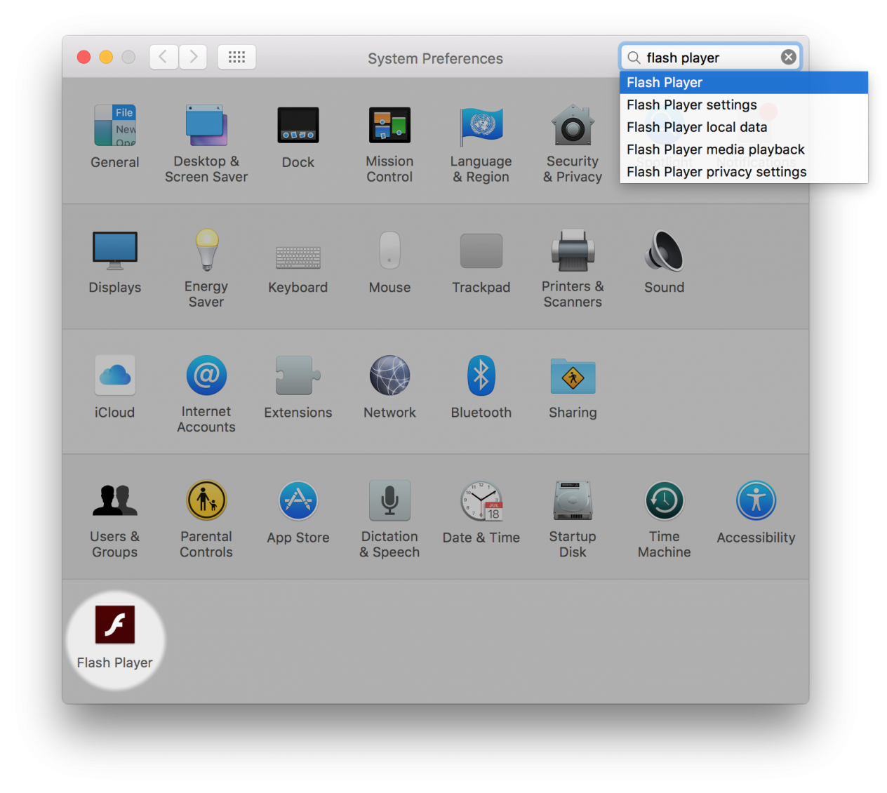 updating adobe flash on mac